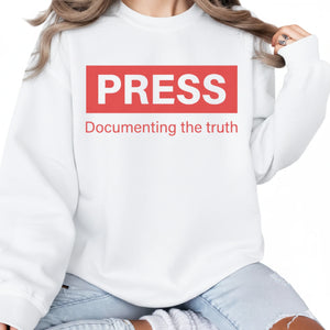 The Press as a Record of Truth Printed Sweatshirt-PW5117