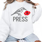 A Bird, a Bloom, and the Press Printed Sweatshirt-PW5122