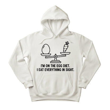 I’m on the Egg Diet – I Eat Everything in Sight Easter Printed Hoodie-PW602