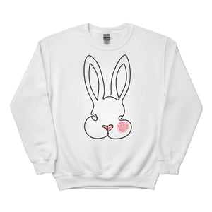 Minimal Bunny Easter Printed  Sweatshirt - PW594