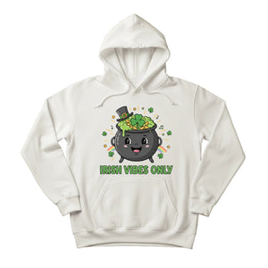 Irish Vibes Only Printed Saint Patrick’s Day Hoodie - PW619