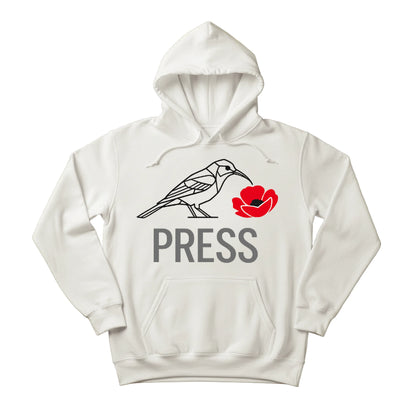 A Bird, a Bloom, and the Press Printed Hoodie-PW5122