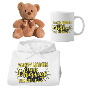 Angry Women Change the World Women's Day Gift Bundle with Hoodie- PW532