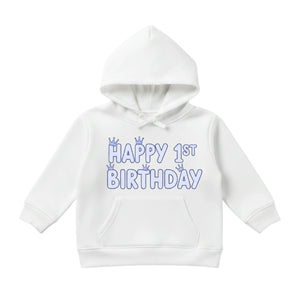 Happy First Birthday Kids Printed Hoodie - PW575
