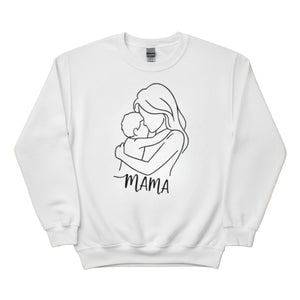 Love Mama Sketch Printed Mother's Day Sweatshirt - PW553