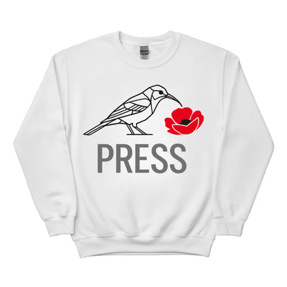 A Bird, a Bloom, and the Press Printed Sweatshirt-PW5122