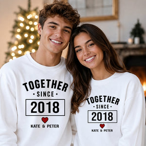 Cute Together Since Personalised For him For her gift sweatshirt