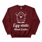 Egg Static About Easter Printed Sweatshirt - PW604
