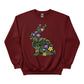 Cute Spring Floral Bunny Easter Printed  Sweatshirt - PW596