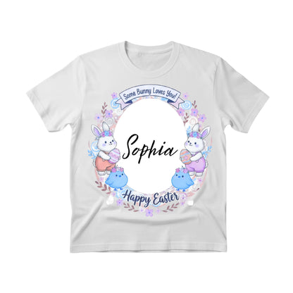 Some Bunny Loves You! Sophia Happy Easter Tshirt-PW597