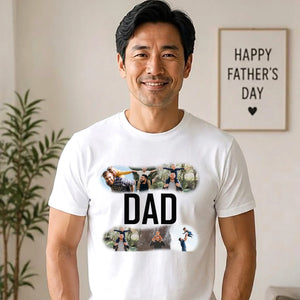 Personalised Dad College Photo Fathers Day Printed Unisex T-Shirt