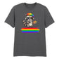 Artistic Raccoon Pride Theme Pride Month Unisex T-Shirt