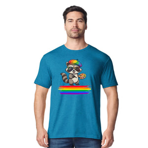 Artistic Raccoon Pride Theme Pride Month Unisex T-Shirt