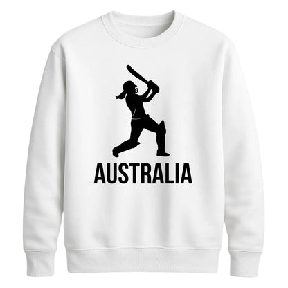 Australia Womens Outline Women Cricket Sweatshirt - T20 Womens World Cup Sweatshirt Australia
