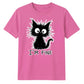 Crazy Scruffy Cat I'm Fine Slogan Graphic Unisex T-Shirt