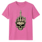 Edgy skeleton hand middle finger Halloween Unisex t-shirt