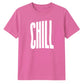 Minimalist Elongated Chill Typo Print Unisex T-Shirt