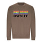 Be You Own It Bold Rainbow Pride Month Unisex Sweatshirt