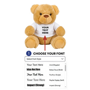 Bespoke Text Keepsake Cuddly Soft Personalised Teddy Bear