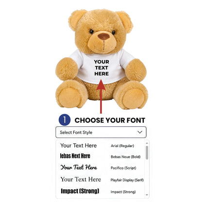 Bespoke Text Keepsake Cuddly Soft Personalised Teddy Bear
