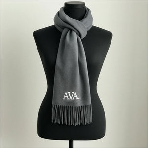 Personalised Embroidered Name Initial Scarf – Custom Woven Oversized Scarf, Perfect Christmas Gift