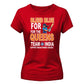 India T20 Women's World Cup Bleed Blue India Women's Cricket Printed Ladies Fit T-Shirt