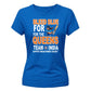 India T20 Women's World Cup Bleed Blue India Women's Cricket Printed Ladies Fit T-Shirt