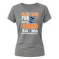 India T20 Women's World Cup Bleed Blue India Women's Cricket Printed Ladies Fit T-Shirt