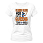 India T20 Women's World Cup Bleed Blue India Women's Cricket Printed Ladies Fit T-Shirt