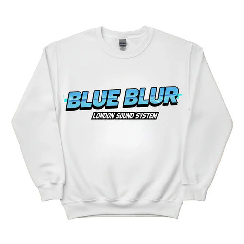 Blue Blur Music Culture Pullover Printed Sweatshirt