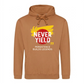 Bold Never Yield Persistence Quote Graphic Unisex Hoodie