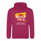Bold Never Yield Persistence Quote Graphic Unisex Hoodie