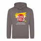 Bold Never Yield Persistence Quote Graphic Unisex Hoodie