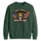 Born To Wrestle Skull Graphic Wrestling Unisex Sweatshirt