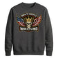 Born To Wrestle Skull Graphic Wrestling Unisex Sweatshirt