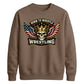 Born To Wrestle Skull Graphic Wrestling Unisex Sweatshirt