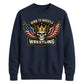 Born To Wrestle Skull Graphic Wrestling Unisex Sweatshirt