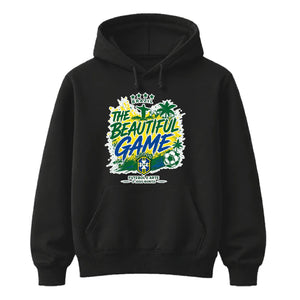 Brazil The Beautiful Game FIFA Football Printed Unisex Hoodie
