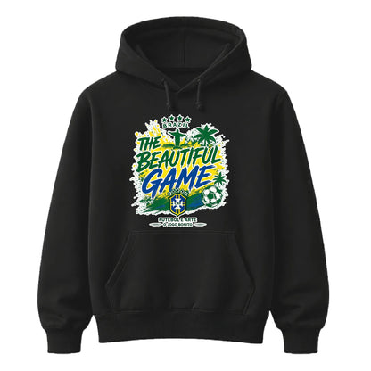 Brazil The Beautiful Game Football Printed Unisex Hoodie