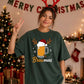 Brewmas Beer Glass Christmas Oversized T-Shirt