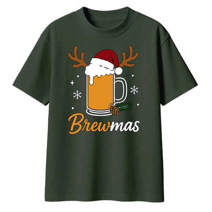 Brewmas Beer Glass Christmas Oversized T-Shirt