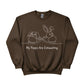 Bunny My Peeps are Exhausting Easter Printed Sweatshirt-PW601