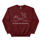 Bunny My Peeps are Exhausting Easter Printed Sweatshirt-PW601