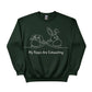 Bunny My Peeps are Exhausting Easter Printed Sweatshirt-PW601