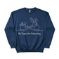 Bunny My Peeps are Exhausting Easter Printed Sweatshirt-PW601