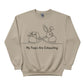 Bunny My Peeps are Exhausting Easter Printed Sweatshirt-PW601