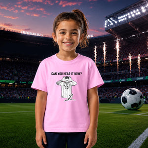Can You Hear It Now Messi Argentina Football Kids T-Shirt