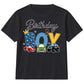 Kids Birthday Boy T Shirt Cars and Trucks Birthday Party Outfit Construction Vehicle Kids Tee