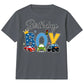 Kids Birthday Boy T Shirt Cars and Trucks Birthday Party Outfit Construction Vehicle Kids Tee