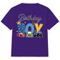Kids Birthday Boy T Shirt Cars and Trucks Birthday Party Outfit Construction Vehicle Kids Tee